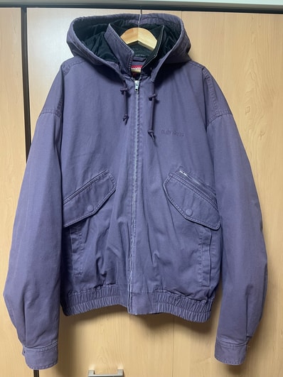 Supreme Leather Collar Utility Jacket "Dusty Purple"