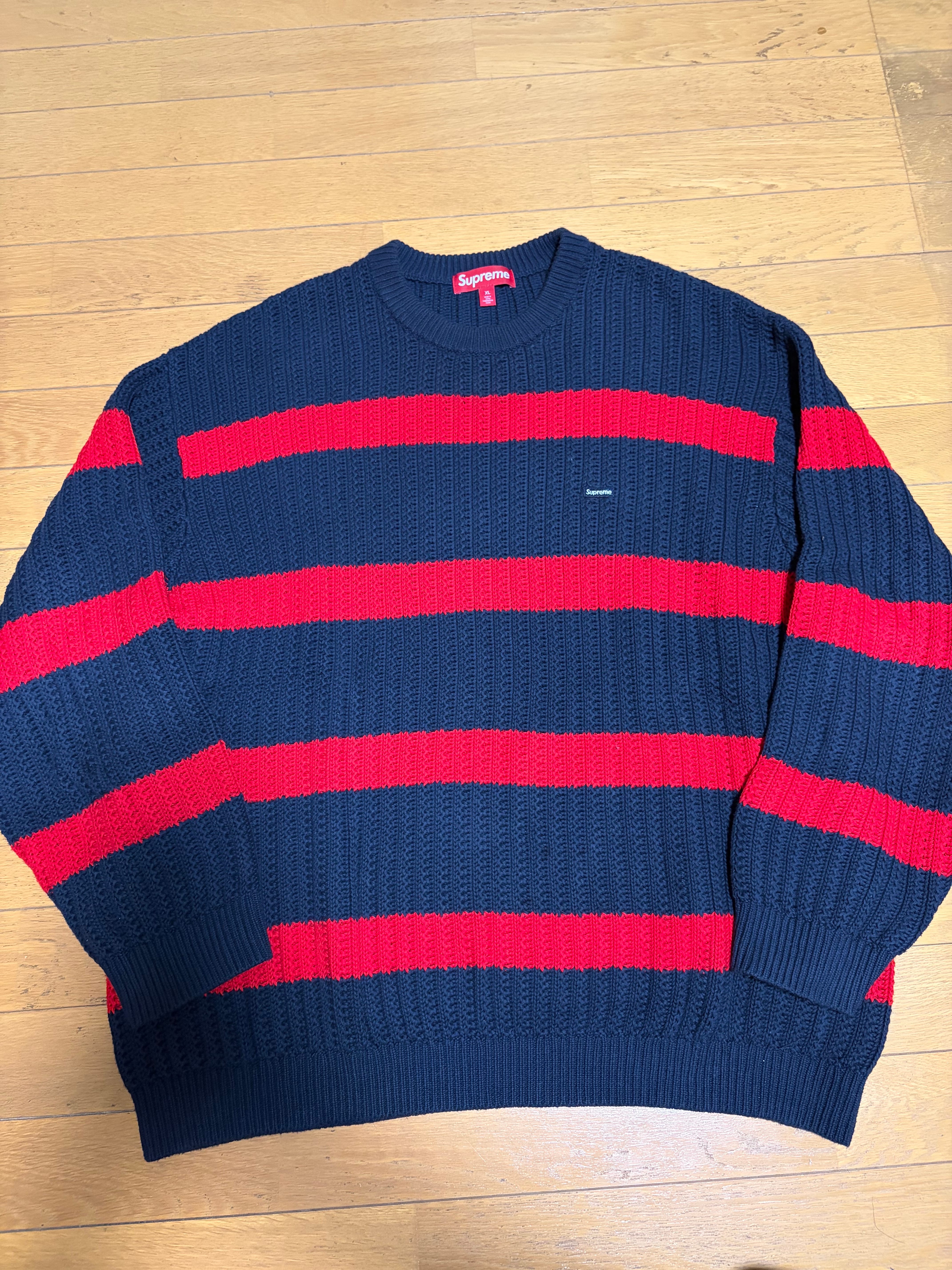 Supreme Loose Gauge Stripe Small Box Sweater 