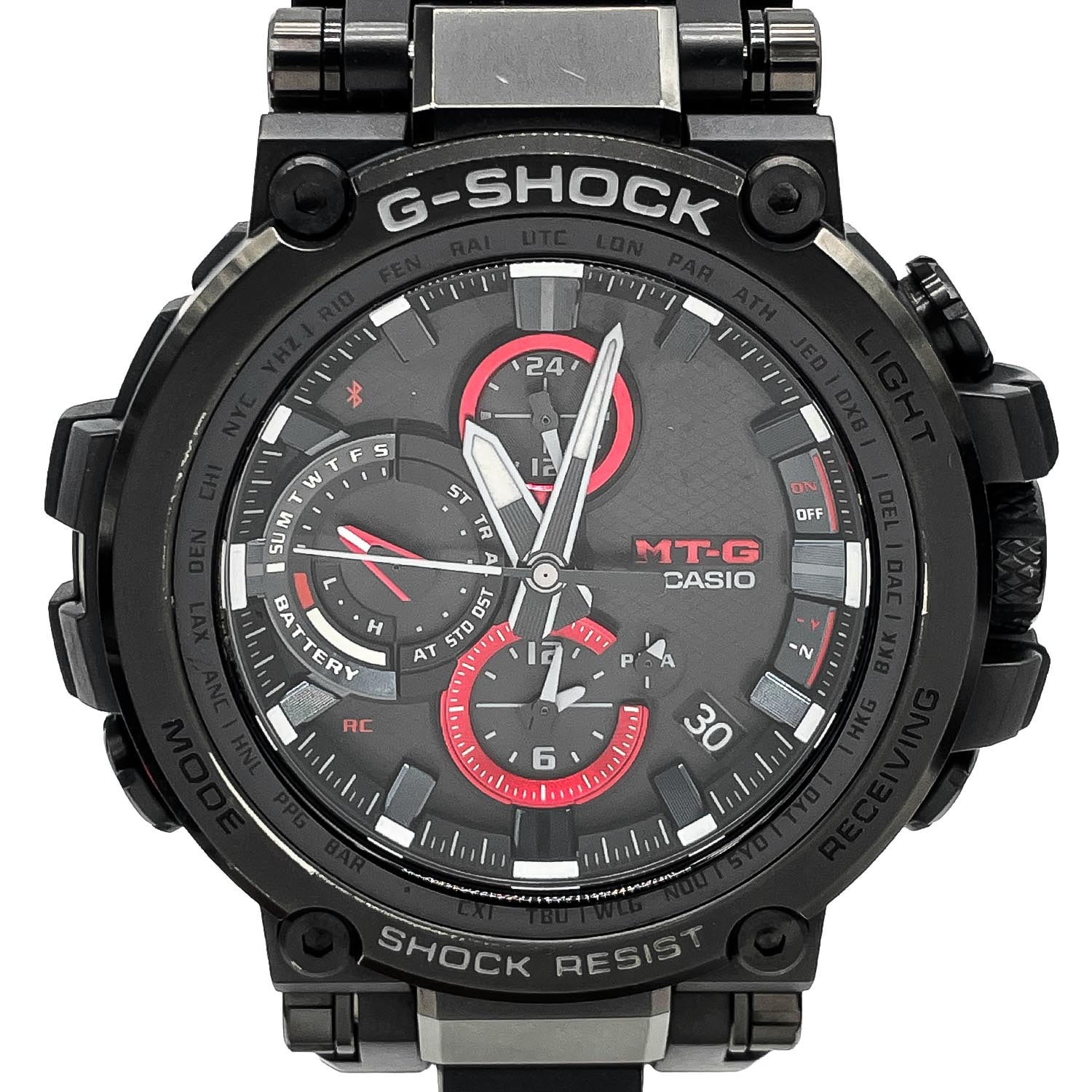 CASIO カシオ G-SHOCK 腕時計
 MTG-B1000B-1AJF ソーラー電波時計 メンズ
 【中古】