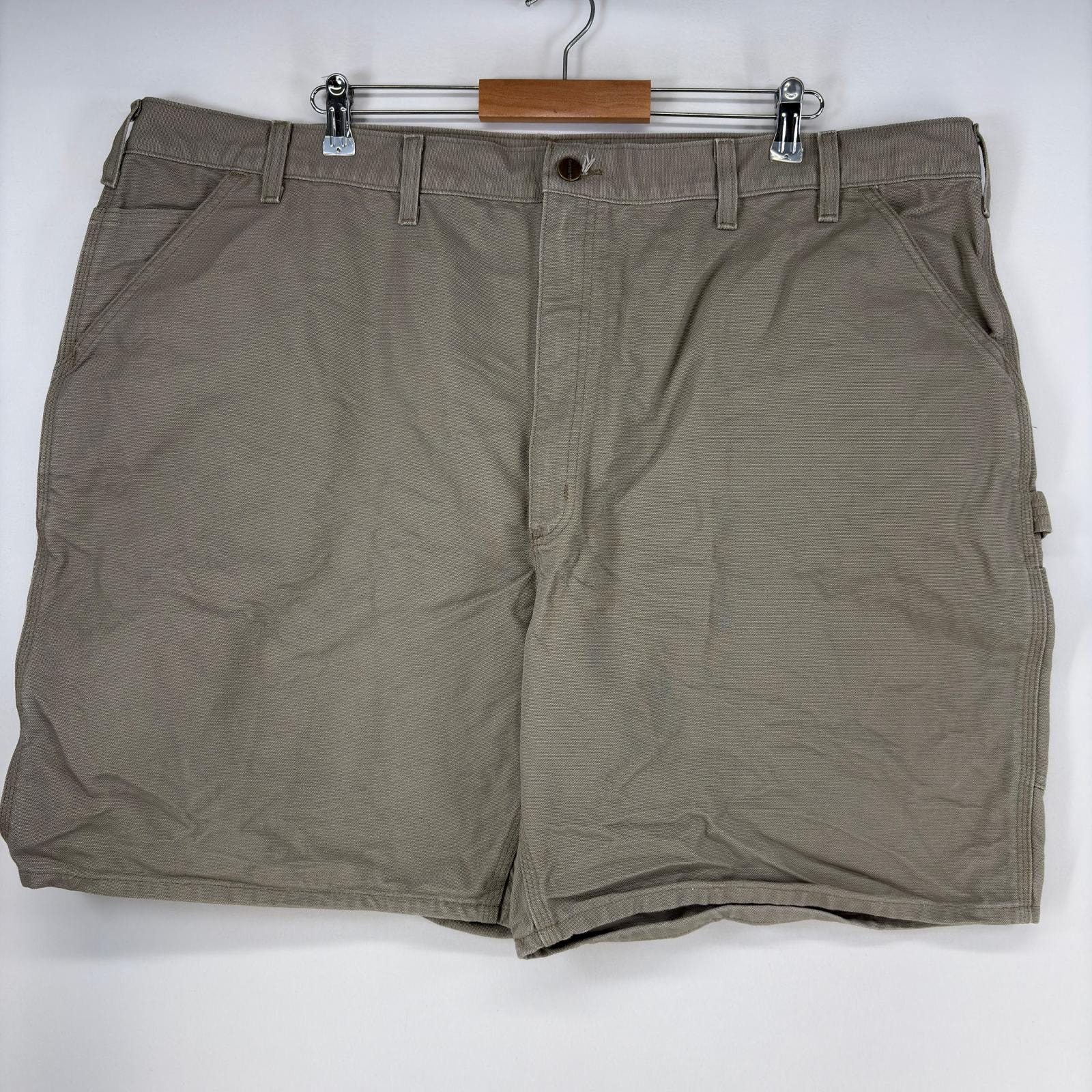 古着 カーハート Carhartt ショートパンツ ペインター ワンポイントロゴ ダック ハーフパンツ 大きいサイズ w48 ベージュ系 メンズ