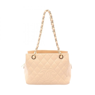 シャネル CHANEL マトラッセ ショルダーバッグ バッグ カーフ(牛革) レディース ベージュ系 A18004 【中古】
