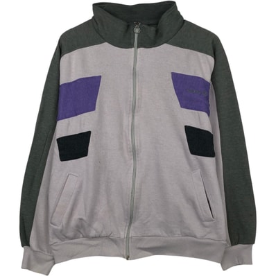 古着 80年代 アディダス adidas トレフォイルロゴ フルジップスウェットシャツ トレーナー メンズL相当 ヴィンテージ/eaa630155