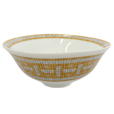 HERMES エルメス ライスボウル モザイク 24 プラチナ ポーセリン ホワイト系 イエロー系【新古品】【未使用】【中古】