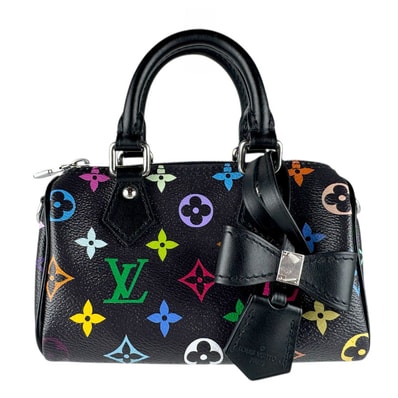 ルイ ヴィトン LOUIS VUITTON ハンドバッグ ショルダーバッグ LV×TM 村上隆 ナノ スピーディ バンドリエール モノグラムマルチカラー ブラック/マルチカラー レディース M13406【中古】 z9011