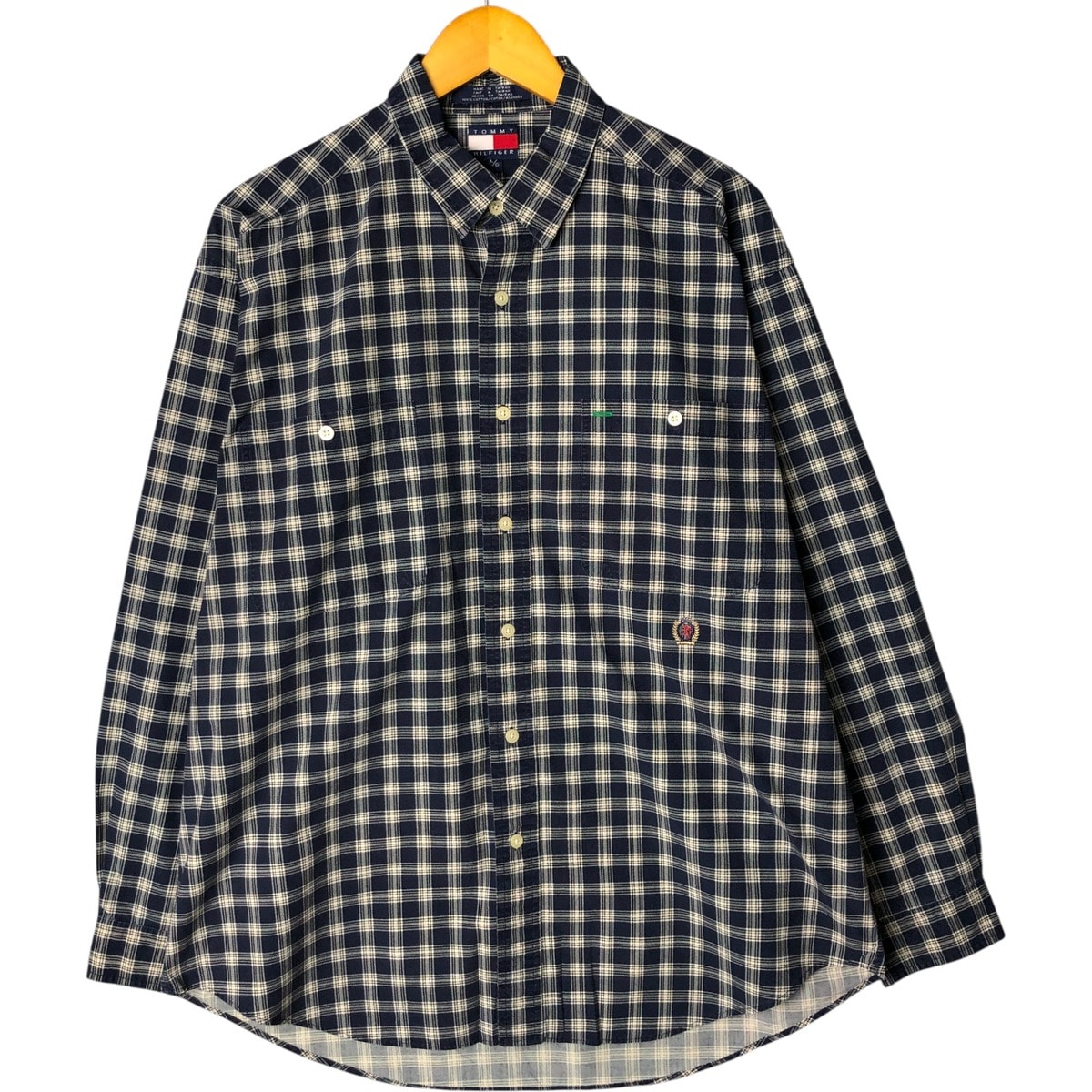 古着 90年代~ トミーヒルフィガー TOMMY HILFIGER 長袖 コットンチェックシャツ メンズL相当 ヴィンテージ/eaa578015