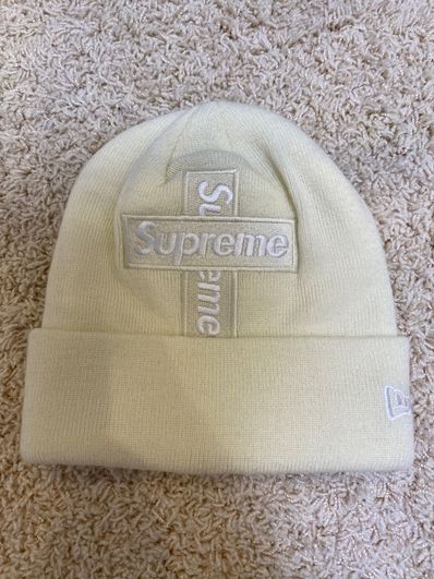 Supreme New Era® Cross Box Logo Beanie "Natural"