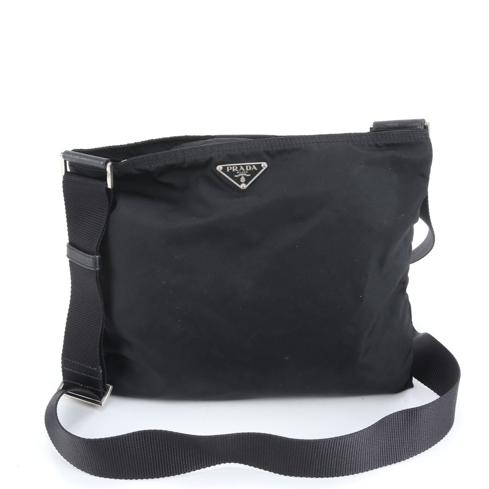■美品 プラダ テスート ナイロントライアングルロゴショルダーバッグ