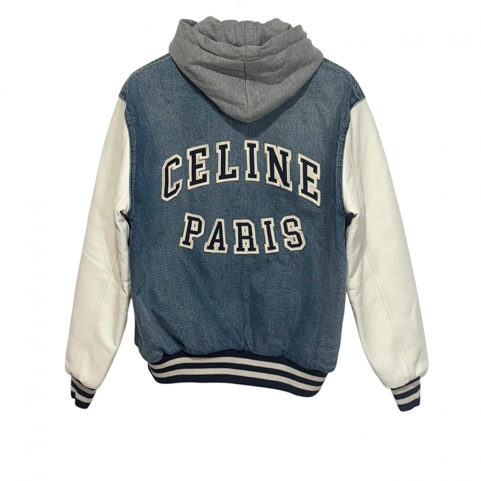 セリーヌインディゴ×ホワイト2Q563206T スタジャン メンズ