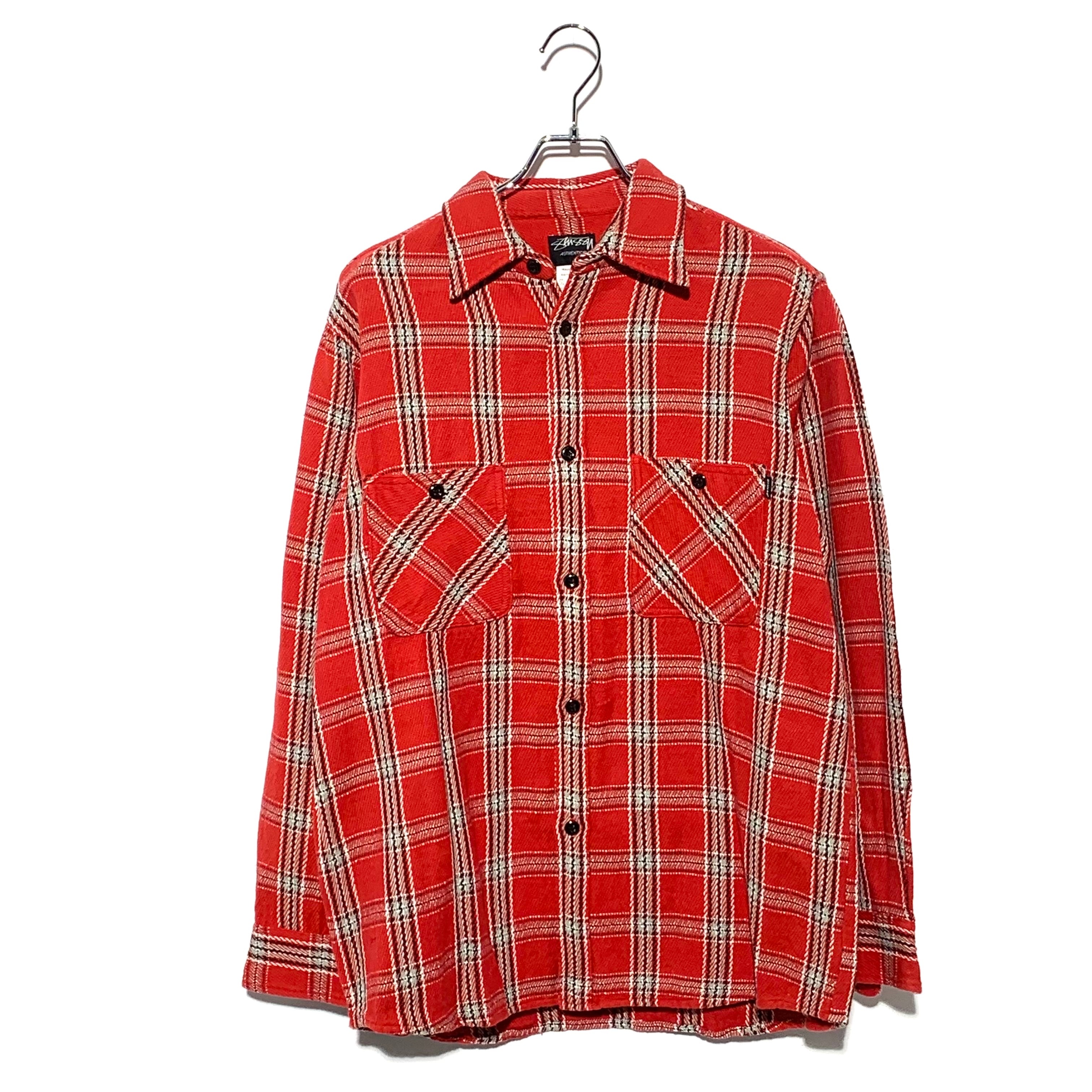 STUSSY flannel shirt RED
