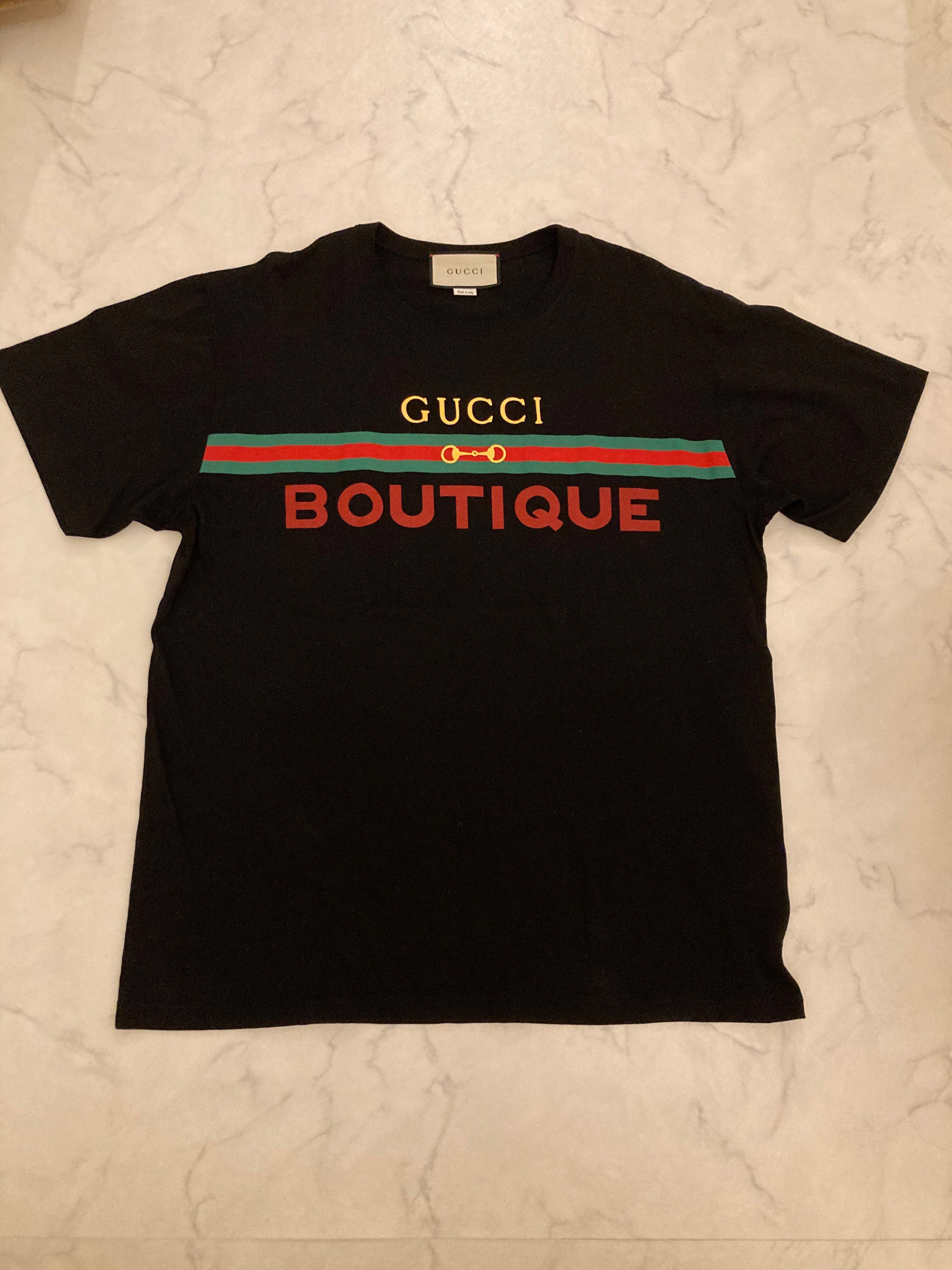 GUCCI シェリーライン ロゴTシャツブラック