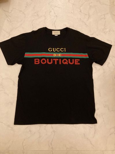 GUCCI シェリーライン ロゴTシャツブラック