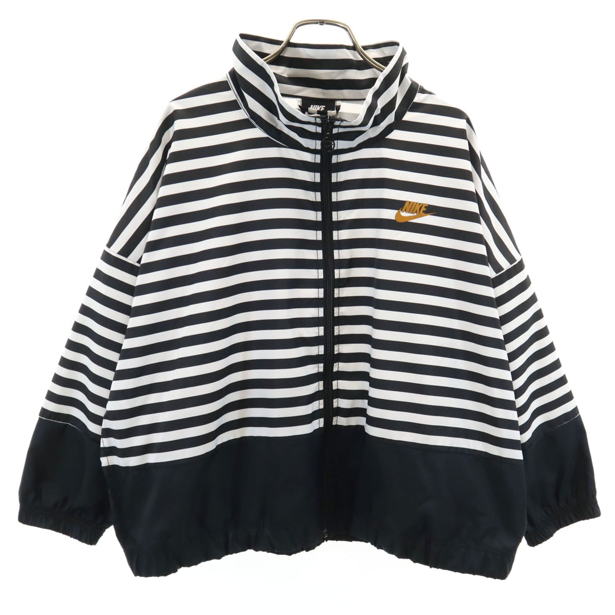 NIKE ナイキ ボーダー柄 ジップジャケット XL ブラック系