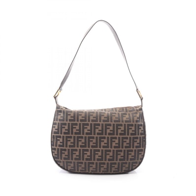 フェンディ FENDI ズッカ ショルダーバッグ ショルダーバッグ バッグ ナイロン レザー レディース ブラウン系 【中古】