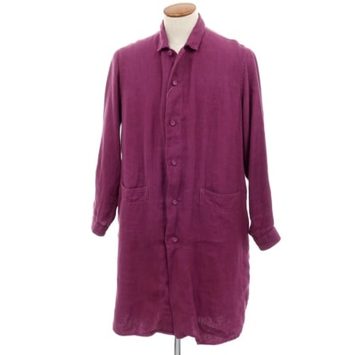 【中古】ブルーナボイン BRUNABOINNE ドゥーニーアサナルロング リネン シャツ パープル【サイズM】【メンズ】