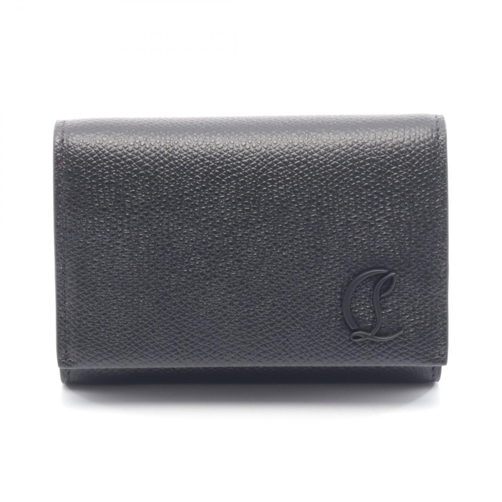 クリスチャンルブタン Christian Louboutin Mooncrest 三つ折り財布 財布 レザー レディース ブラック系 / レッド系 3255094BK01 【新品】