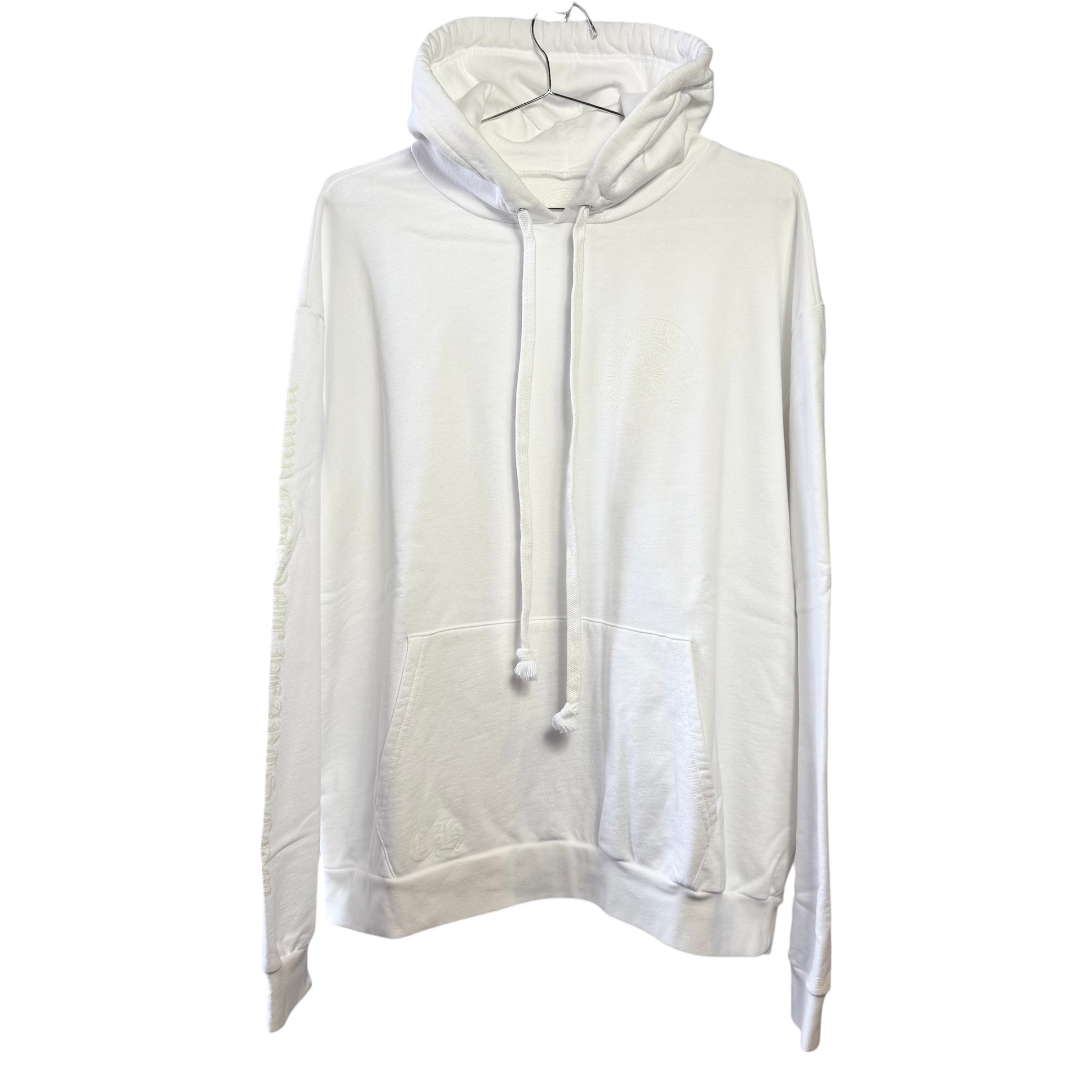 クロムハーツ ホワイト グロー イン ザ ダーク ホースシュー フーディー "ホワイト"