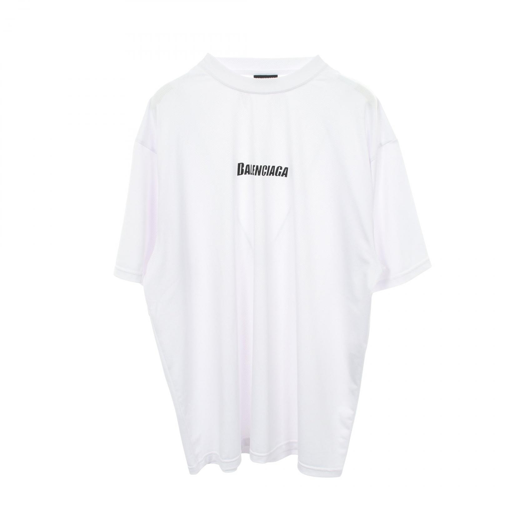 バレンシアガ BALENCIAGA テクニカルメッシュ スイムTシャツ 半袖Tシャツ 衣料品 トップス ポリエステル メンズ ホワイト系 【中古】