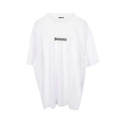 バレンシアガ BALENCIAGA テクニカルメッシュ スイムTシャツ 半袖Tシャツ 衣料品 トップス ポリエステル メンズ ホワイト系 【中古】
