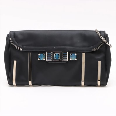 ■極美品 セリーヌ シルクサテン チェーンショルダーバッグ