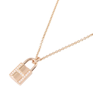 エルメス HERMES アミュレット カデナ ダイヤ ネックレス ネックレス ジュエリー K18PG(ピンクゴールド) ダイヤモンド レディース ゴールド系 / クリア系 H121332B 00 【中古】