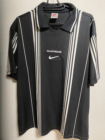 Supreme / Nike Jewel Stripe Soccer Jersey "Black"