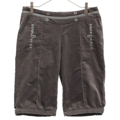 NIKE GOLF ナイキゴルフ ワンポイントロゴ刺繍 ゴルフ ベロア ハーフパンツ 4 ブラウン