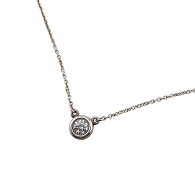 ティファニー TIFFANY&Co. ネックレス バイザヤード チョーカー 0.17ct 925 総重量約1.8g ダイヤモン シルバー