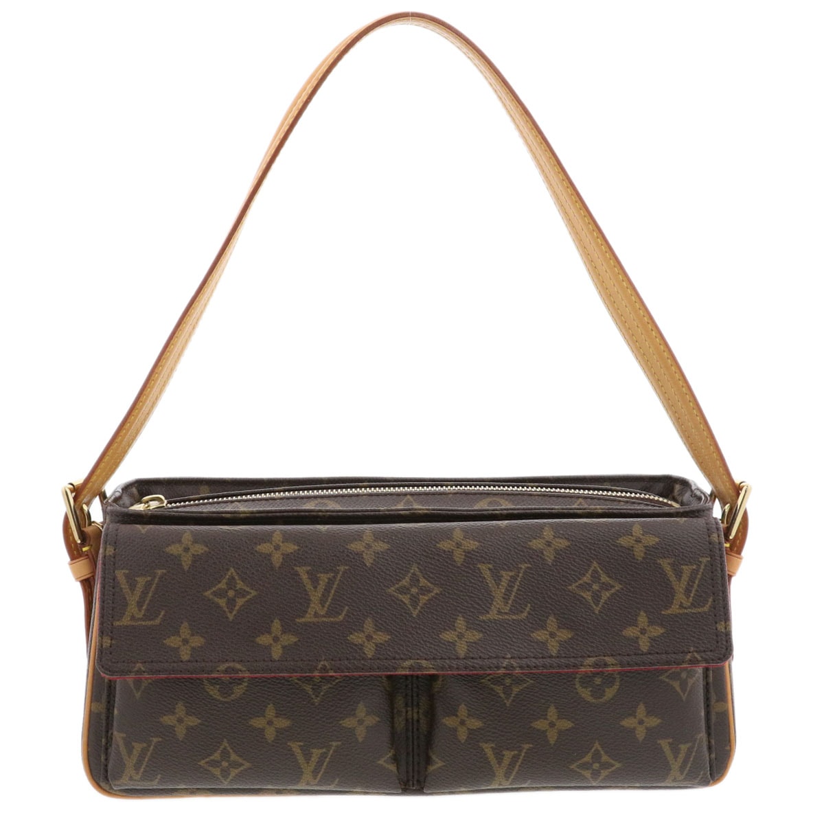 LOUIS VUITTON ルイ・ヴィトン ヴィバ シテ MM ハンドバッグ M51164 モノグラム ブラウン  レディース【中古】