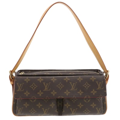 LOUIS VUITTON ルイ・ヴィトン ヴィバ シテ MM ハンドバッグ M51164 モノグラム ブラウン レディース【中古】