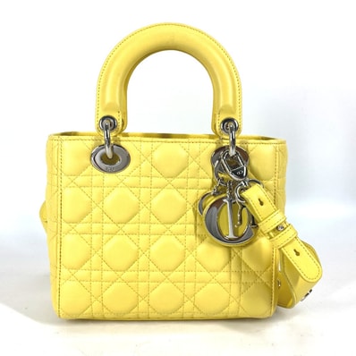 ディオール Dior My ABCDior M0532PCAL レディディオール LADYDIOR 2WAY ハンドバッグ スター ショルダーバッグ ハンドバッグ ラムスキン イエロー