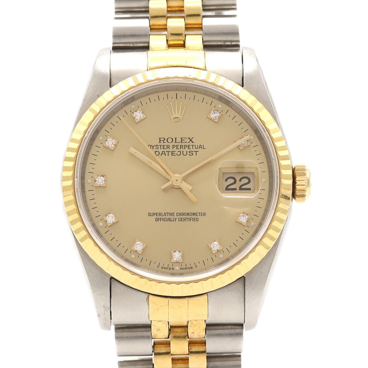 【ノーメンテナンス還元価格】ロレックス デイトジャスト 16233G. SSxYG 自動巻 S番