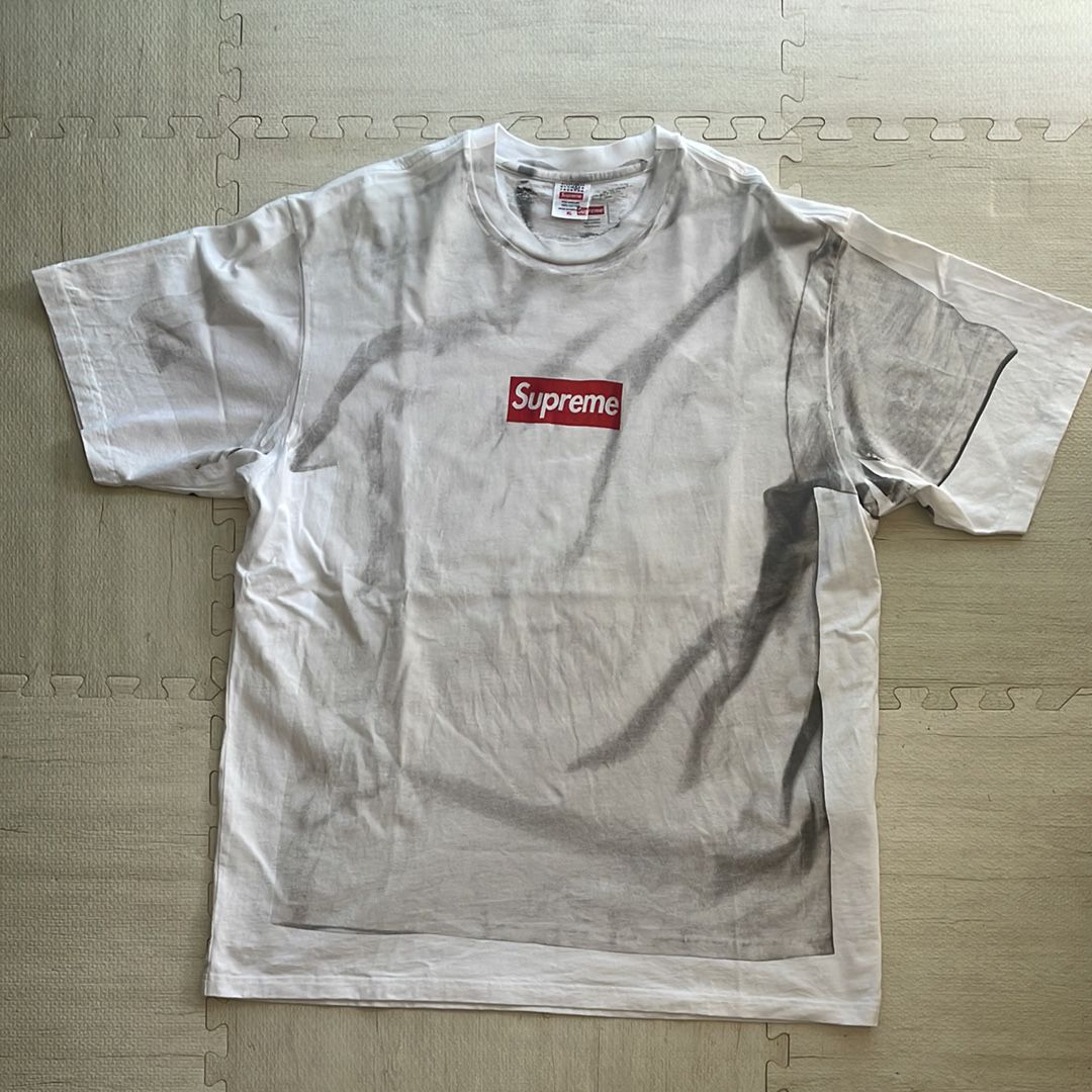 Supreme x MM6 Maison Margiela Box Logo Tee "White"