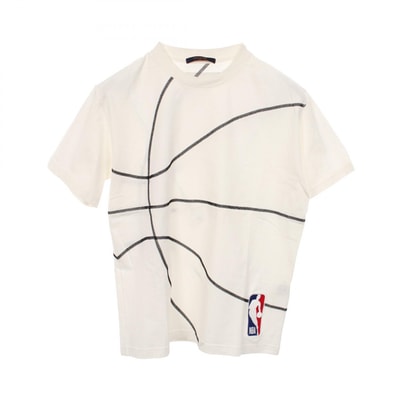 ルイ・ヴィトン LOUIS VUITTON LOUIS VUITTON × NBA ステッチデザイン 半袖Tシャツ 衣料品 トップス コットン メンズ ホワイト系 RM211M NPG HKY22W 【中古】