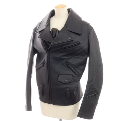 【中古】ジュンヤワタナベ JUNYA WATANABE 2024年春夏 JM-J026 合成皮革 ライダースジャケット ブラック【サイズS】【レディース】