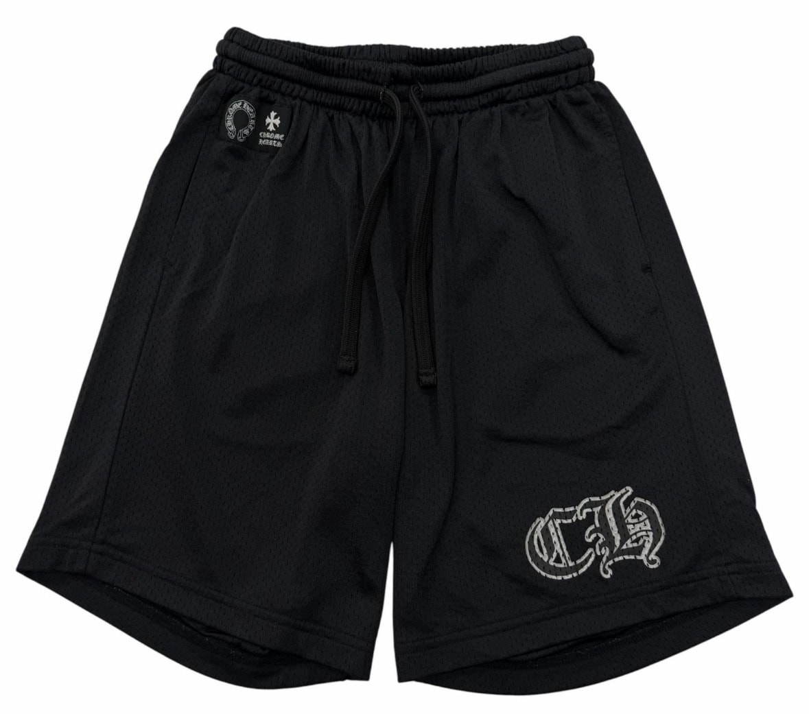 Chrome Hearts Mesh Varsity Shorts CH Print Half Pants "Black"