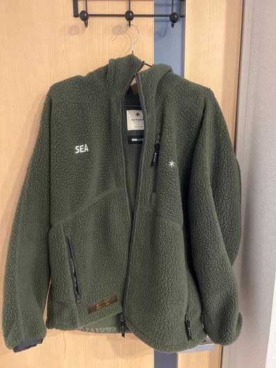 WIND AND SEA x Snow Peak Thermal Boa Fleece Jacket "Olive"