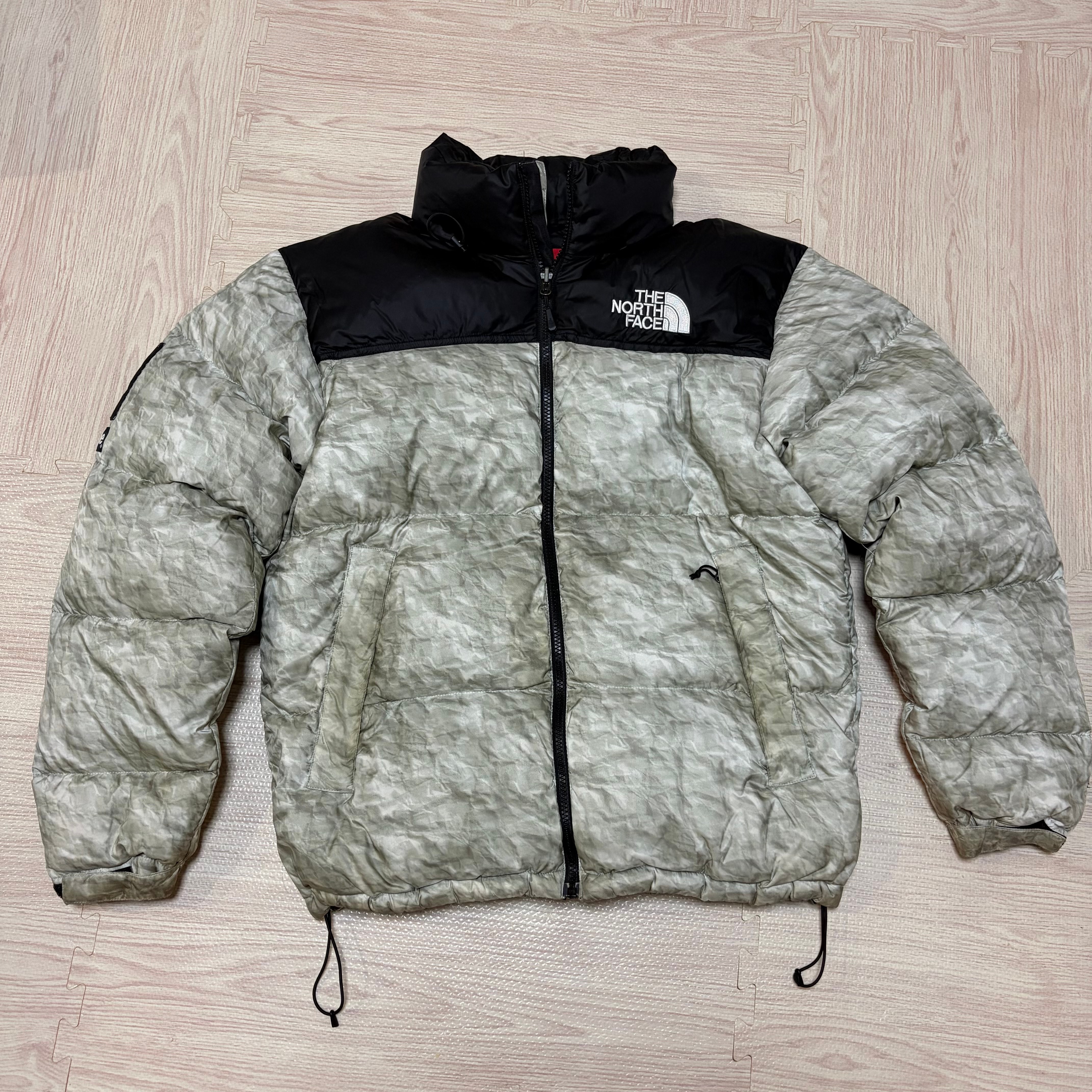 Supreme x The North Face Nuptse Jacket "White Paper Print"