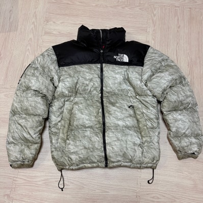 Supreme x The North Face Nuptse Jacket "White Paper Print"