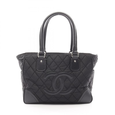 シャネル CHANEL パリニューヨークライン トートバッグ バッグ ナイロン レザー レディース ブラック系 A33100 【中古】