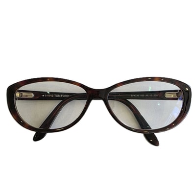 TOM FORD トムフォード スクエア メガネ フレーム メガネ TF4226 052 プラスチック ブラウン ユニセックス【中古】