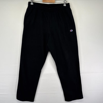 古着 チャンピオン Champion スウェットパンツ ワンポイントロゴ イージーパンツ 長ズボン L ブラック メンズ
