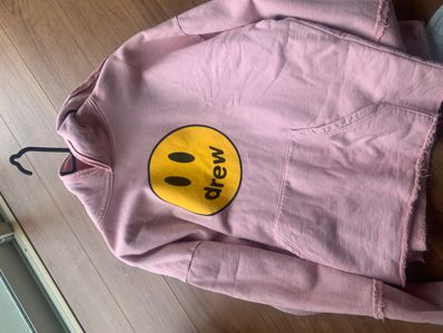 drew house mascot deconstructed hoodie "Dusty Rose"