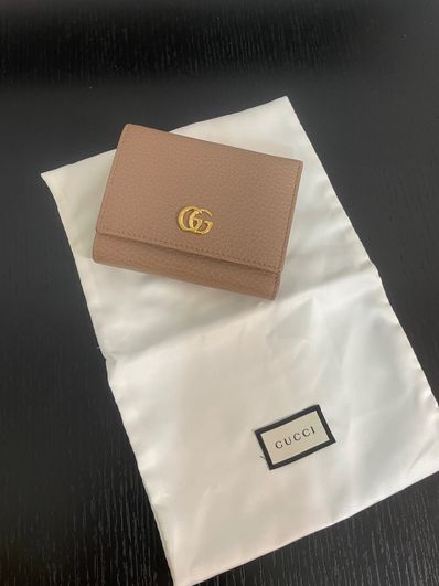 GUCCI GG Marmont Medium Wallet "Smoke Pink"