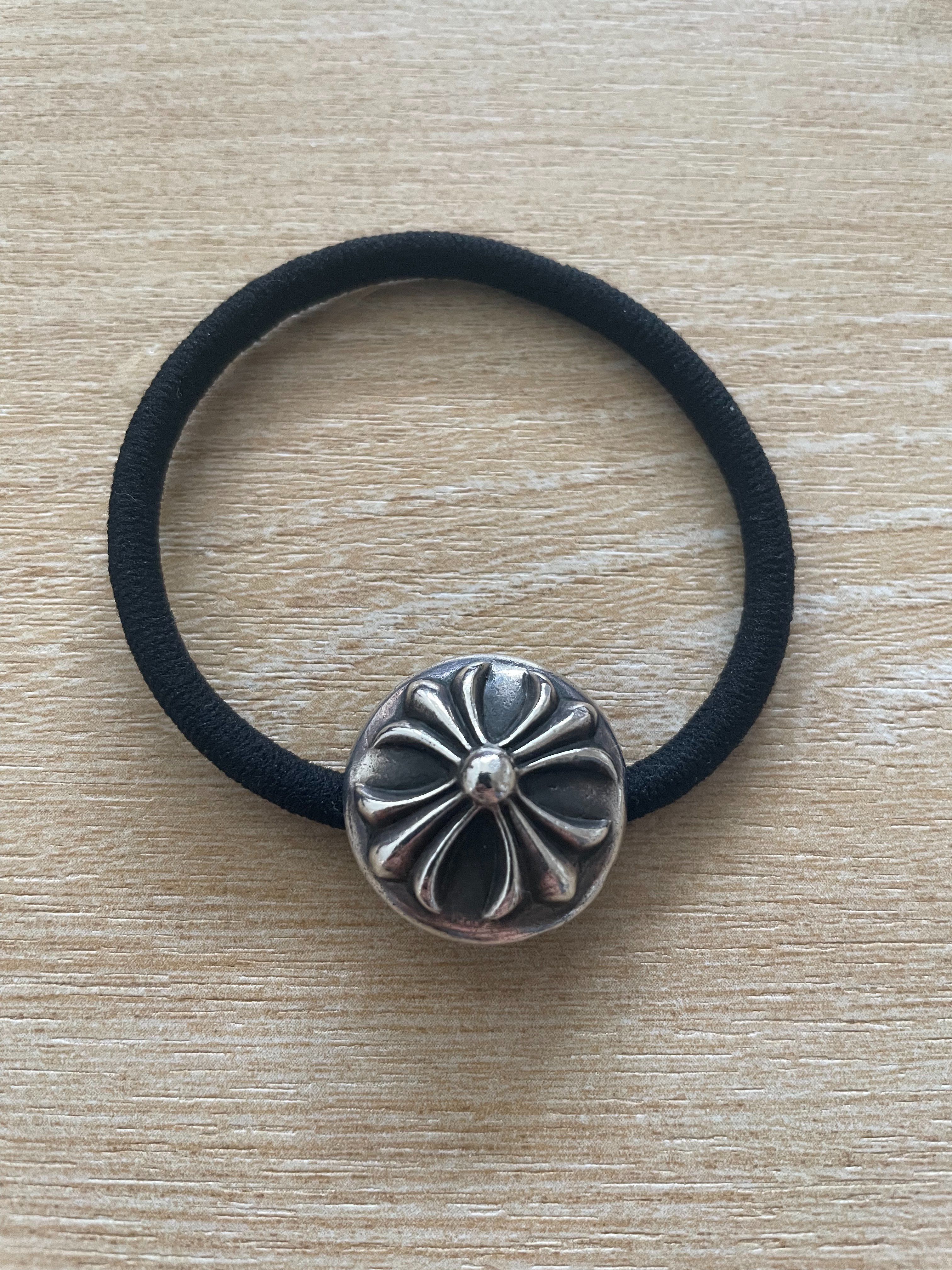 Chrome Hearts Hair Band # 2 Cross Bracelet "Black"