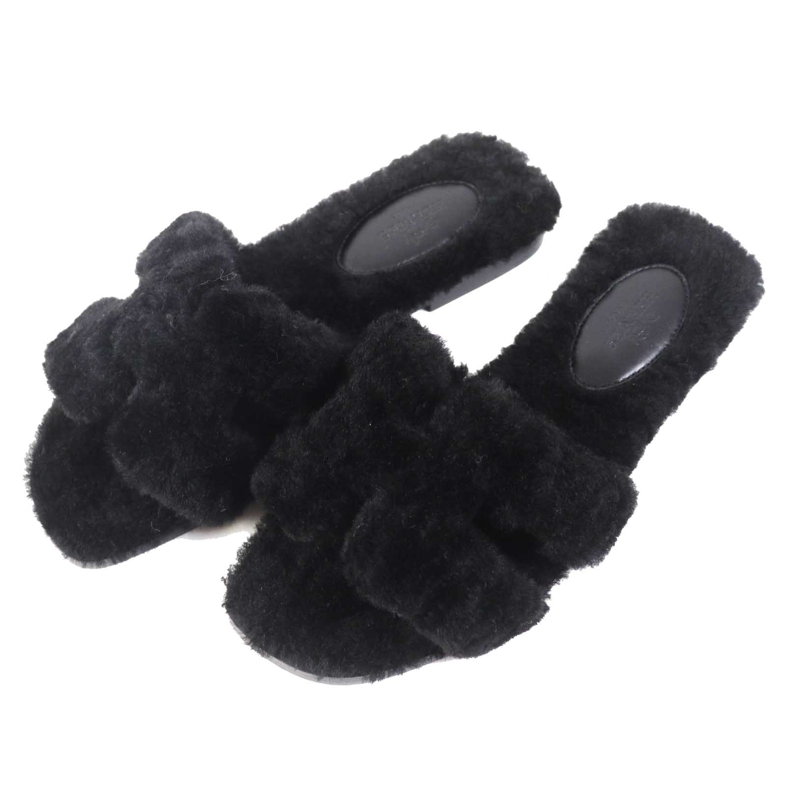 未使用品 エルメス
サンダル Oran オラン ブラック レディース 35