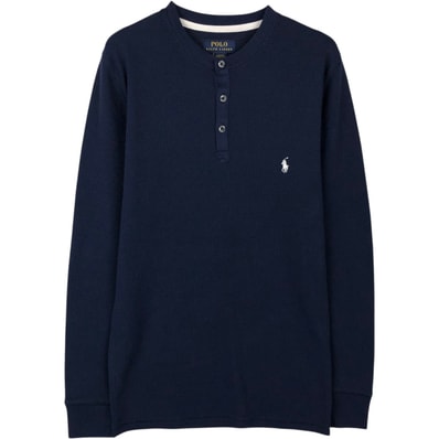 古着 ラルフローレン Ralph Lauren POLO RALPH LAUREN SLEEPWEAR ヘンリーネック サーマルロングTシャツ メンズS相当/eaa620019