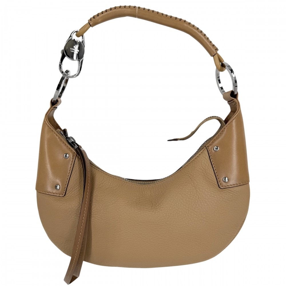 GUCCI グッチ ハンドバッグ ホーボーバッグ ワンハンド 肩掛け 109208 GGスプリームキャンバス レザー ブラウン 茶 シルバー金具 レディース【中古品】