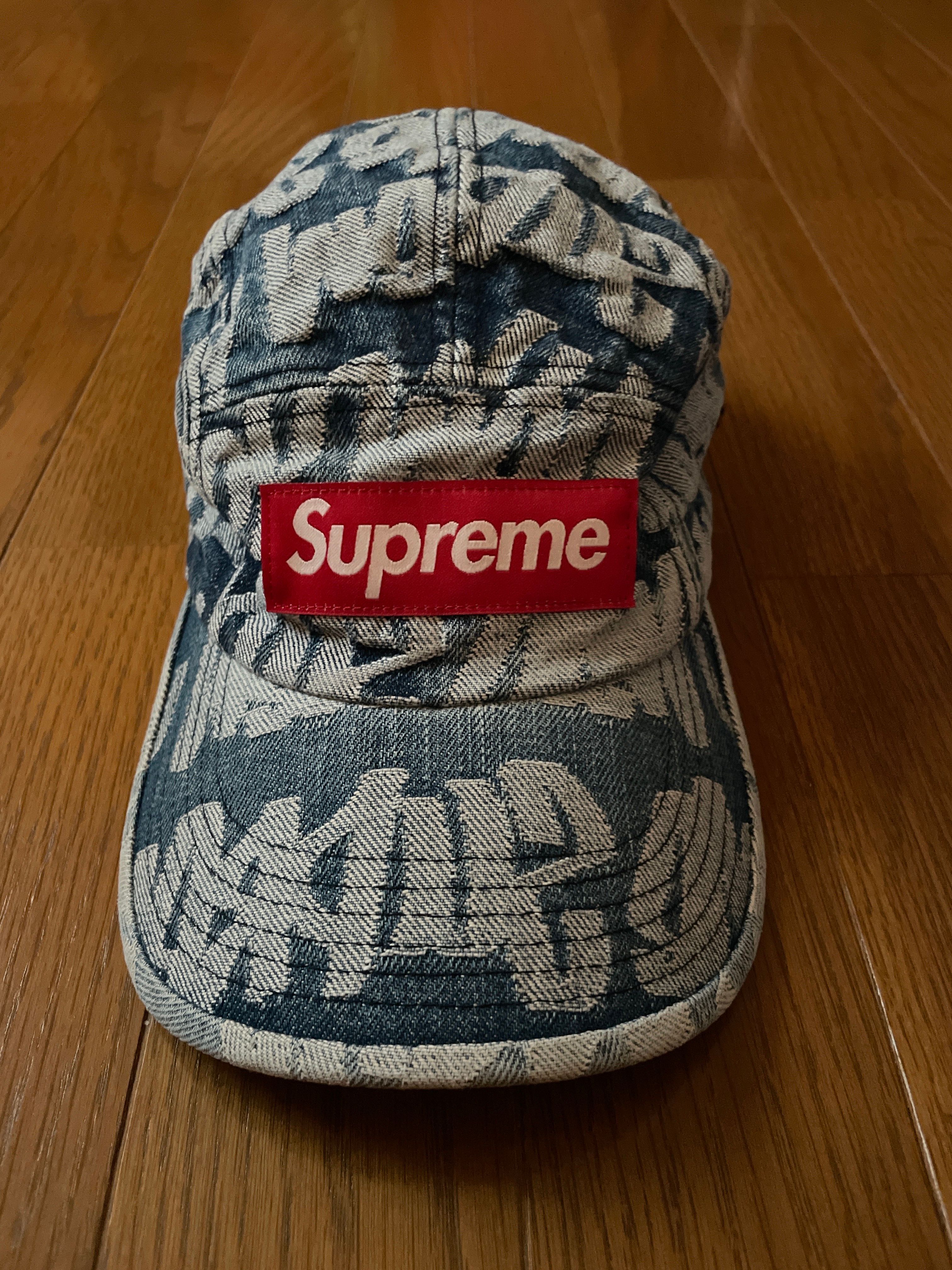 Supreme Fat Tip Jacquard Denim Camp Cap "Blue"