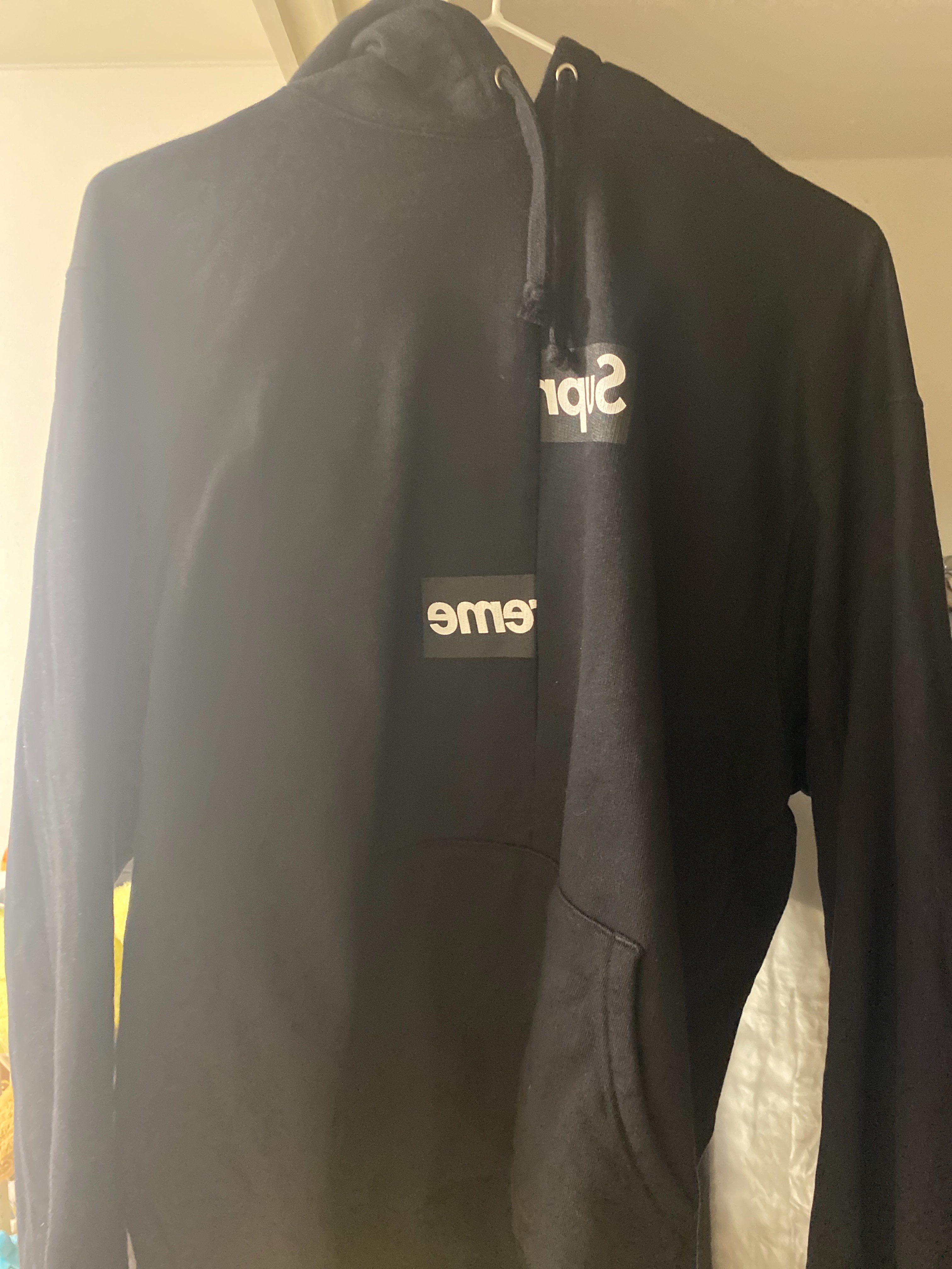 Supreme / Comme des Garçons SHIRT® Split Box Logo Hooded Sweatshirt "Black"