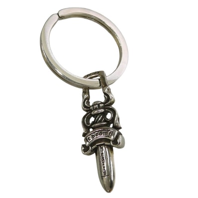 CHROME HEARTS クロムハーツ(原本無) RNG&No5 DGGR #5 ダガー キーリング シルバー系【中古】